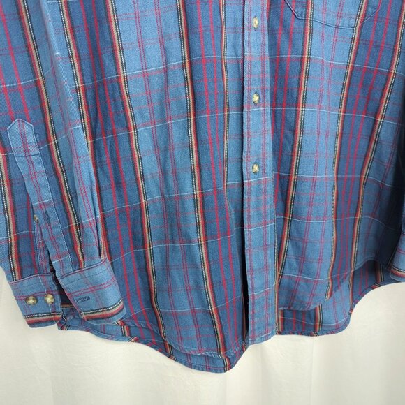 Pendleton Button Down Shirt Large Button Down Blue Plaid - Picture 3 of 7